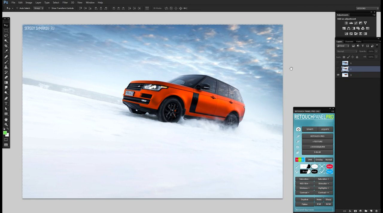 Фото машины обработка в фотошопе