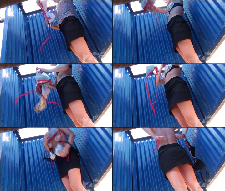 Strip hiddencam nylon gym