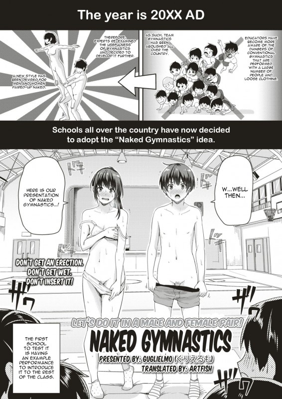 Guglielmo - Naked Gymnastics Let's Do It In a Male and Female Pair Hentai Comic
