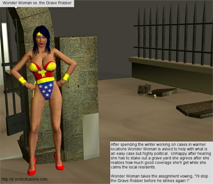 JohnT - Wonder Woman - Grave Robber 3D Porn Comic